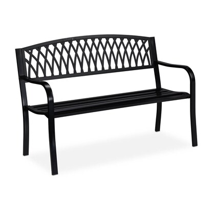 Artikelbild für relaxdays Gartenbank 10030991_0 schwarz Metall 127,0 cm, Artikelnummer 767992