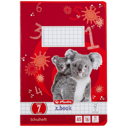 Artikelbild 2 für herlitz Schulheft x.book Lineatur 7 kariert DIN A5 ohne Rand, 16 Blatt, 1 St., Artikelnummer 891873