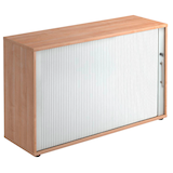 Artikelbild 1 für HAMMERBACHER Rollladenschrank nussbaum, silber 1 Fachboden 120,0 x 40,0 x 74,8 cm, Artikelnummer 359909