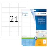 Artikelbild 1 für HERMA Adressetiketten 8632 weiß 63,5 x 38,1 mm, 10 Blatt, Artikelnummer 138257