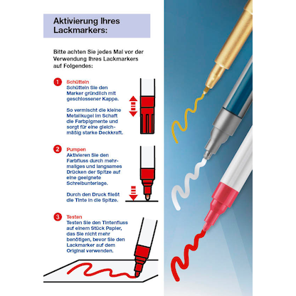 Artikelbild 2 für edding 751 creative Lackmarker weiß 1,0 - 2,0 mm, 1 St., Artikelnummer 126151