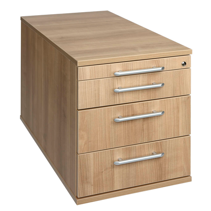 Artikelbild für HAMMERBACHER Solid TC30 Rollcontainer nussbaum 4 Auszüge 42,8 x 80,0 x 51,2 cm, Artikelnummer 293528