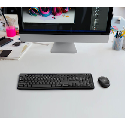 Artikelbild 3 für Logitech MK270 Tastatur-Maus-Set kabellos schwarz, grau, Artikelnummer 370395