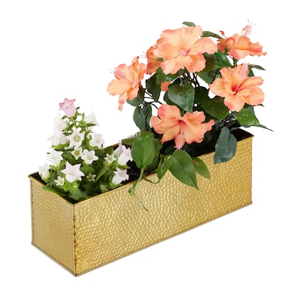 Artikelbild 7 für relaxdays Blumenkasten Metall gold rechteckig 40,0 x 13,5 cm, 1 St., Artikelnummer 450423
