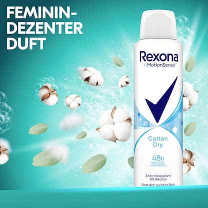 Artikelbild 3 für Rexona 48h Cotton Dry Deo-Spray 150,0 ml, Artikelnummer 921993