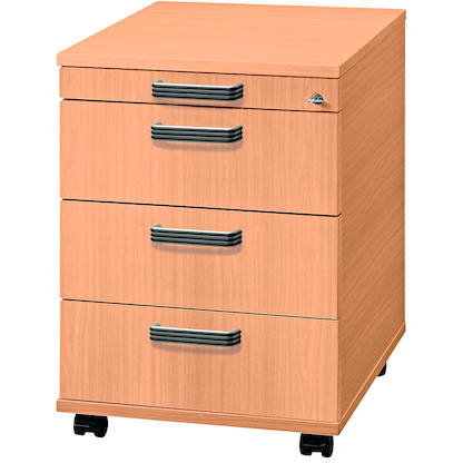 Artikelbild für HAMMERBACHER Solid AC30 Rollcontainer buche 4 Auszüge 42,8 x 58,0 x 59,0 cm, Artikelnummer 865168