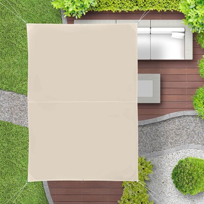 Artikelbild 4 für relaxdays Sonnensegel rechteckig beige 2,0 x 4,0 m, Artikelnummer 770962