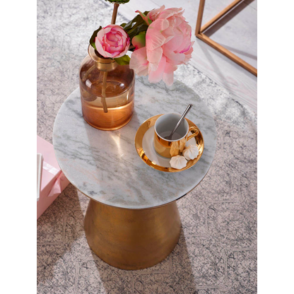 Artikelbild 6 für WOHNLING Beistelltisch rund Marmor weiß, marmor 35,0 x 35,0 x 45,0 cm, 1 St., Artikelnummer 166258