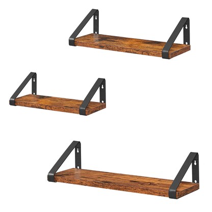 Artikelbild 6 für VASAGLE Wandregale-Set braun, schwarz 30,0 / 35,0 / 40,0 x 12,0 x 11,0 cm, 1 St., Artikelnummer 262479