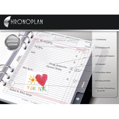 Artikelbild 5 für CHRONOPLAN Kalendereinlage 2025 Tagesplan Mini (7,9 x 12,5 cm), Artikelnummer 354779