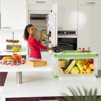 Artikelbild 4 für relaxdays Klappbox 60,0 l transparent/grau 59,5 x 39,5 x 31,5 cm, 1 St., Artikelnummer 364271