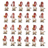 Artikelbild 1 für Rayher Adventskalenderzahlen Wichtel rot/weiß, Artikelnummer 779243