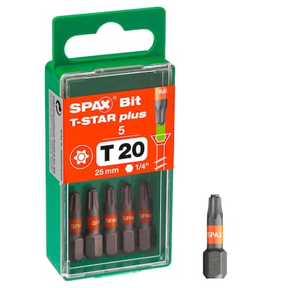 Artikelbild für SPAX® Bits T20 T-STAR Plus, 5 St., Artikelnummer 396909