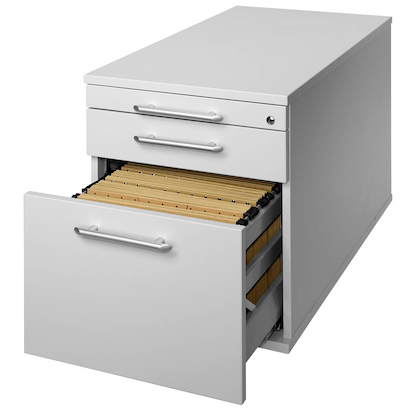 Artikelbild 6 für HAMMERBACHER Solid Rollcontainer lichtgrau 3 Auszüge 42,8 x 80,0 x 51,2 cm, Artikelnummer 293542