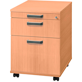 Artikelbild 1 für HAMMERBACHER Savona Rollcontainer buche 3 Auszüge 42,8 x 58,0 x 59,0 cm, Artikelnummer 574665