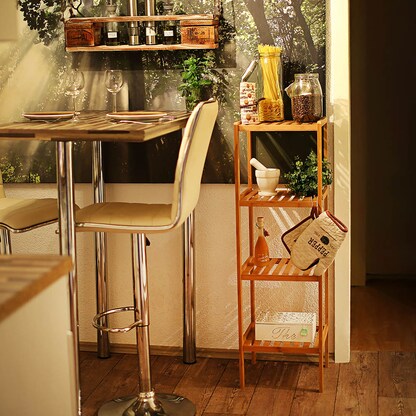 Artikelbild 7 für relaxdays Beistellregal braun 34,0 x 33,0 x 110,0 cm, 1 St., Artikelnummer 448813