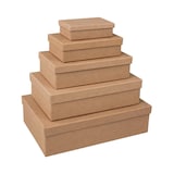 Artikelbild 1 für Rayher eckig Geschenkboxen-Set braun, 5 St., Artikelnummer 779252
