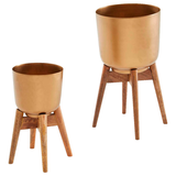 Artikelbild 1 für WOHNLING Pflanzenständer-Set Metall, Ø 31,0/25,0 cm gold, 2 St., Artikelnummer 166289