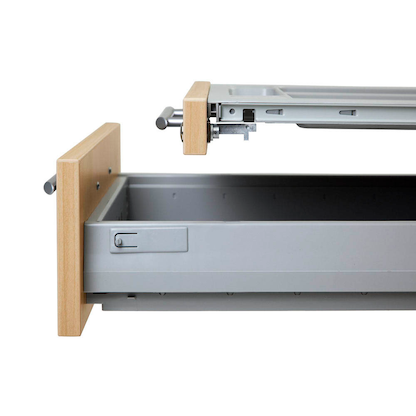 Artikelbild 7 für HAMMERBACHER Gradeo Standcontainer ahorn 4 Auszüge Kunststoff-Relinggriff silber 42,8 x 80,0 x 72,0 - 76,0 cm, Artikelnummer 629182