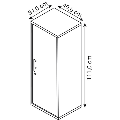 Artikelbild 2 für MÖBELPARTNER Aktenschrank Cimal, 143714 weiß 2 Fachböden 40,0 x 34,0 x 111,0 cm, Artikelnummer 416636