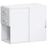 Artikelbild 1 für geramöbel Flex Standcontainer weiß 2 Auszüge Stahl-Bügelgriff silber 80,0 x 42,0 x 72,0 cm, Artikelnummer 876247