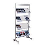 Artikelbild 1 für Kerkmann Prospektregal Ecoline silber DIN A4 70,0 x 35,0 x 160,0 cm, 1 St., Artikelnummer 465179