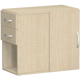 Artikelbild 1 für geramöbel Flex Standcontainer ahorn 2 Auszüge Stahl-Bügelgriff silber 80,0 x 42,0 x 72,0 cm, Artikelnummer 876387