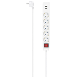 Artikelbild 1 für hama USB 3,4A 5-fach Steckdosenleiste mit Schalter 1,4 m weiß mit USB-Buchse, Artikelnummer 840183