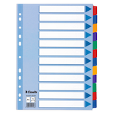 Artikelbild 1 für Esselte Ordnerregister DIN A4 Vollformat blanko farbig 12-teilig, 1 Satz, Artikelnummer 352864