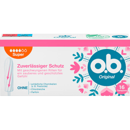 Artikelbild für o.b. Tampons Original Super für sehr starke Periode, 16 St., Artikelnummer 538159