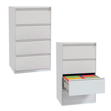 Artikelbild 1 für Gürkan Hängeregistraturschrank lichtgrau 4 Schubladen 76,0 x 62,0 x 132,0 cm, 1 St., Artikelnummer 390724