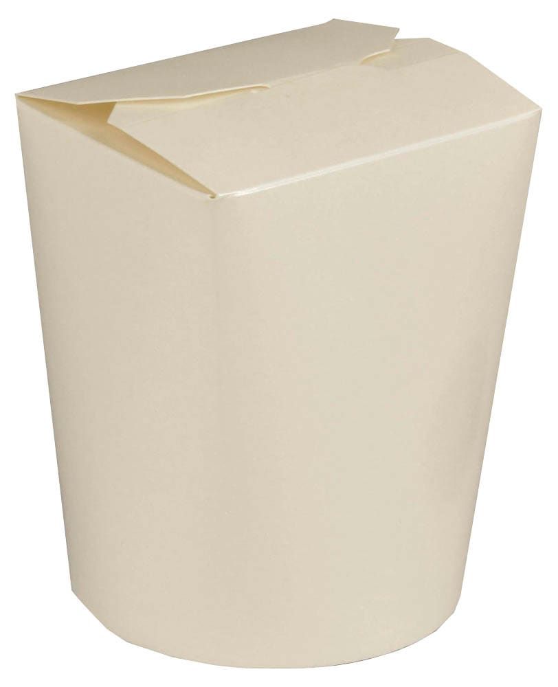 Produktbild von 500 Nudelboxen Asiaboxen 700ml – Weiße Pappboxen Mit PE-Beschichtung, Inkl. Entsorgungslizenz