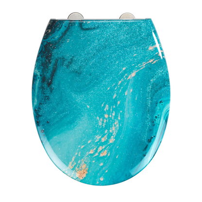 Artikelbild für WENKO WC-Sitz mit Absenkautomatik Stream weiß, blau, 1 St., Artikelnummer 666261