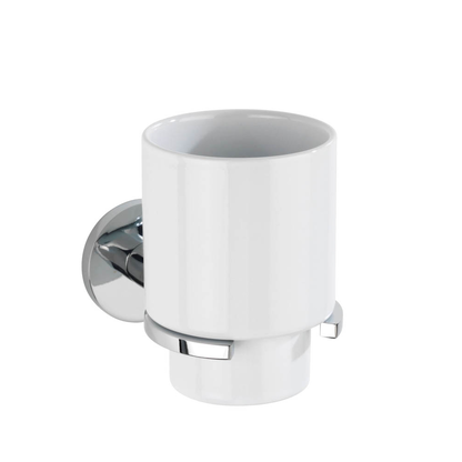 Artikelbild für WENKO Zahnputzbecher Isera silber/weiß, 1 St., Artikelnummer 807604