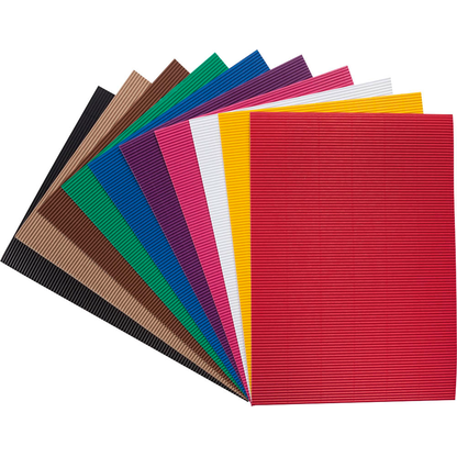 Artikelbild 3 für folia Bastelwellpappe E-Welle farbsortiert 1 Pack, Artikelnummer 375503