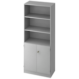 Artikelbild 1 für HAMMERBACHER Regalschrank V6770, V6770/5/5/SG lichtgrau 80,0 x 42,0 x 200,4 cm, 1 St., Artikelnummer 864590