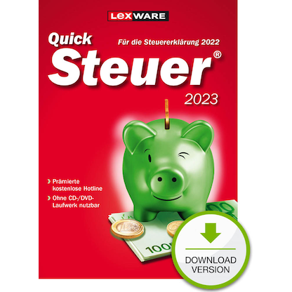 Artikelbild für LEXWARE QuickSteuer 2023 (für das Steuerjahr 2022) Software Vollversion (Download-Link), Artikelnummer 201839