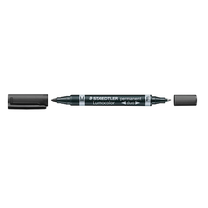 Artikelbild für STAEDTLER Lumocolor duo Permanentmarker schwarz 0,6 - 1,5 mm, 10 St., Artikelnummer 136390