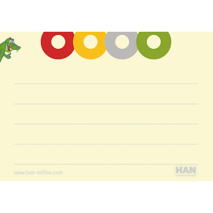 Artikelbild für HAN Karteikarten DIN A8 gelb liniert, 100 St., Artikelnummer 352393