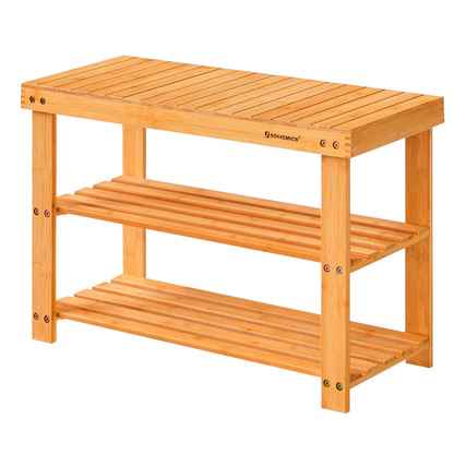 Artikelbild für SONGMICS Schuhbank LBS04N natur Holz 70,1 cm, Artikelnummer 262349
