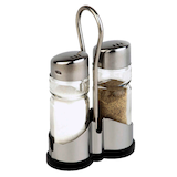 Artikelbild 1 für APS Salz- & Pfefferstreuer-Set transparent/silber Höhe: 13,0 cm, 1 Set, Artikelnummer 444214