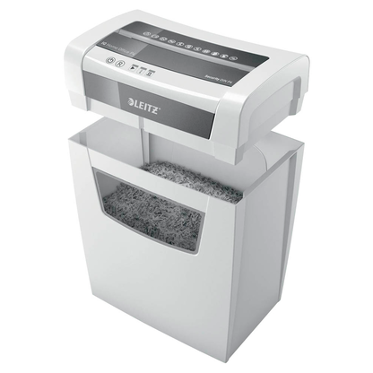 Artikelbild 7 für LEITZ IQ Home Office Aktenvernichter mit Partikelschnitt P-4, 4 x 28 mm, bis 10 Blatt, weiß, Artikelnummer 638039