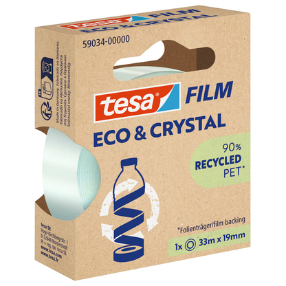 Artikelbild 2 für tesa ECO & CRYSTAL 59034 Klebefilm transparent 19,0 mm x 33,0 m 1 Rolle, Artikelnummer 176796