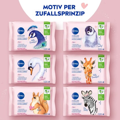 Artikelbild 2 für NIVEA feuchte Reinigungstücher MIZELLEN 3in1 1-lagig weiß, 25 Tücher, Artikelnummer 577969