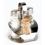 Artikelbild 1 für APS Salz- & Pfefferstreuer-Set transparent/silber Höhe: 4-tlg., 1 Set, Artikelnummer 444202