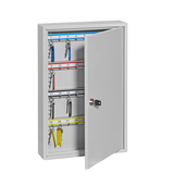 Artikelbild 1 für ISS Augsburg Schlüsselkasten lichtgrau mit 32 Haken, Zylinderschloss, 30,0 x 8,0 x 45,0 cm, 1 St., Artikelnummer 666511