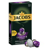 Artikelbild 1 für JACOBS LUNGO INTENSO Kaffeekapseln, Arabica- und Robustabohnen kräftig, 10 Stück, Artikelnummer 340947