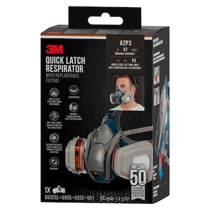 Artikelbild 8 für 3M Atemschutzmaske FFA2 P3 DIN EN 140, 1 St., Artikelnummer 615536