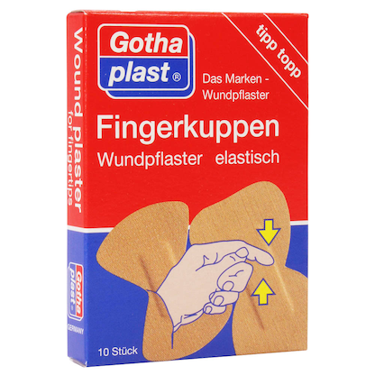 Artikelbild für Gothaplast Fingerkuppenpflaster 433438 beige 10,5 x 1,5 cm, 10 St., Artikelnummer 192981