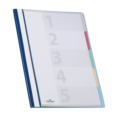 Artikelbild für DURABLE Personalhefter DIVISOFLEX® Kunststoff blau DIN A4 5x kaufmännische Heftung, 1 St., Artikelnummer 775627